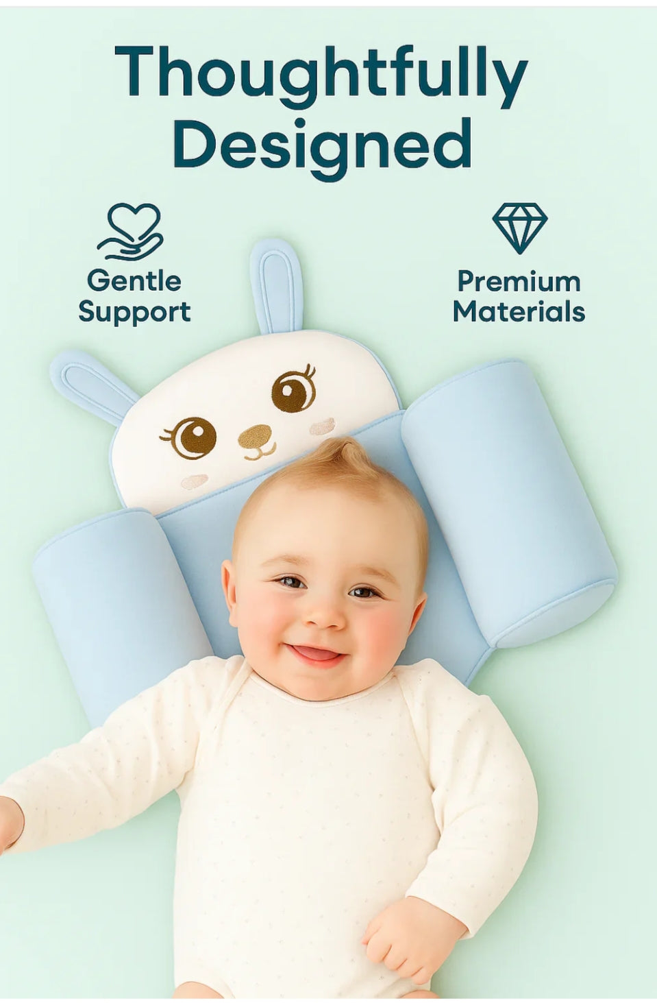 Baby Shaping Head Support Pillow - Assorted Colour